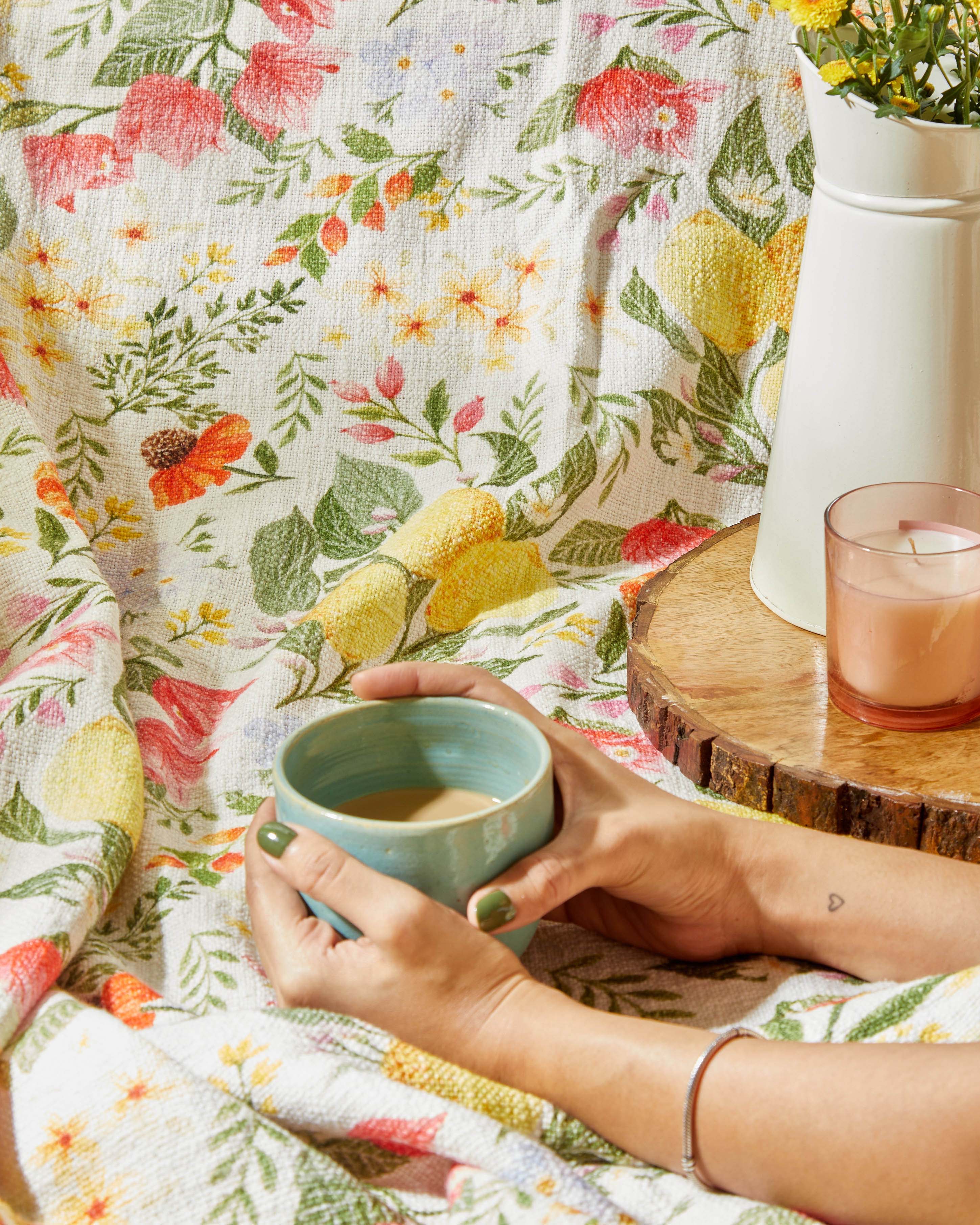 Lemon Bougainvilla Throw