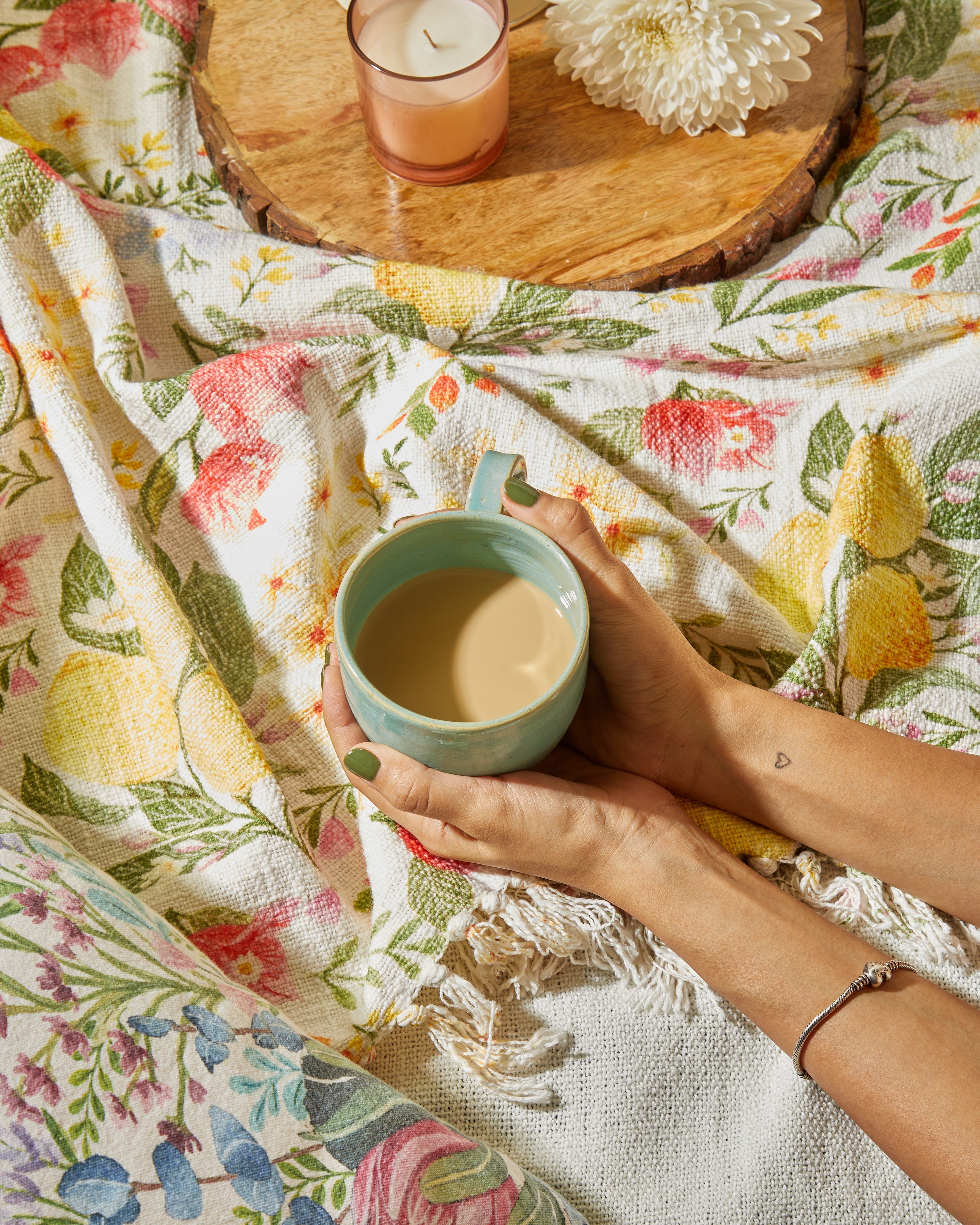 Lemon Bougainvilla Throw