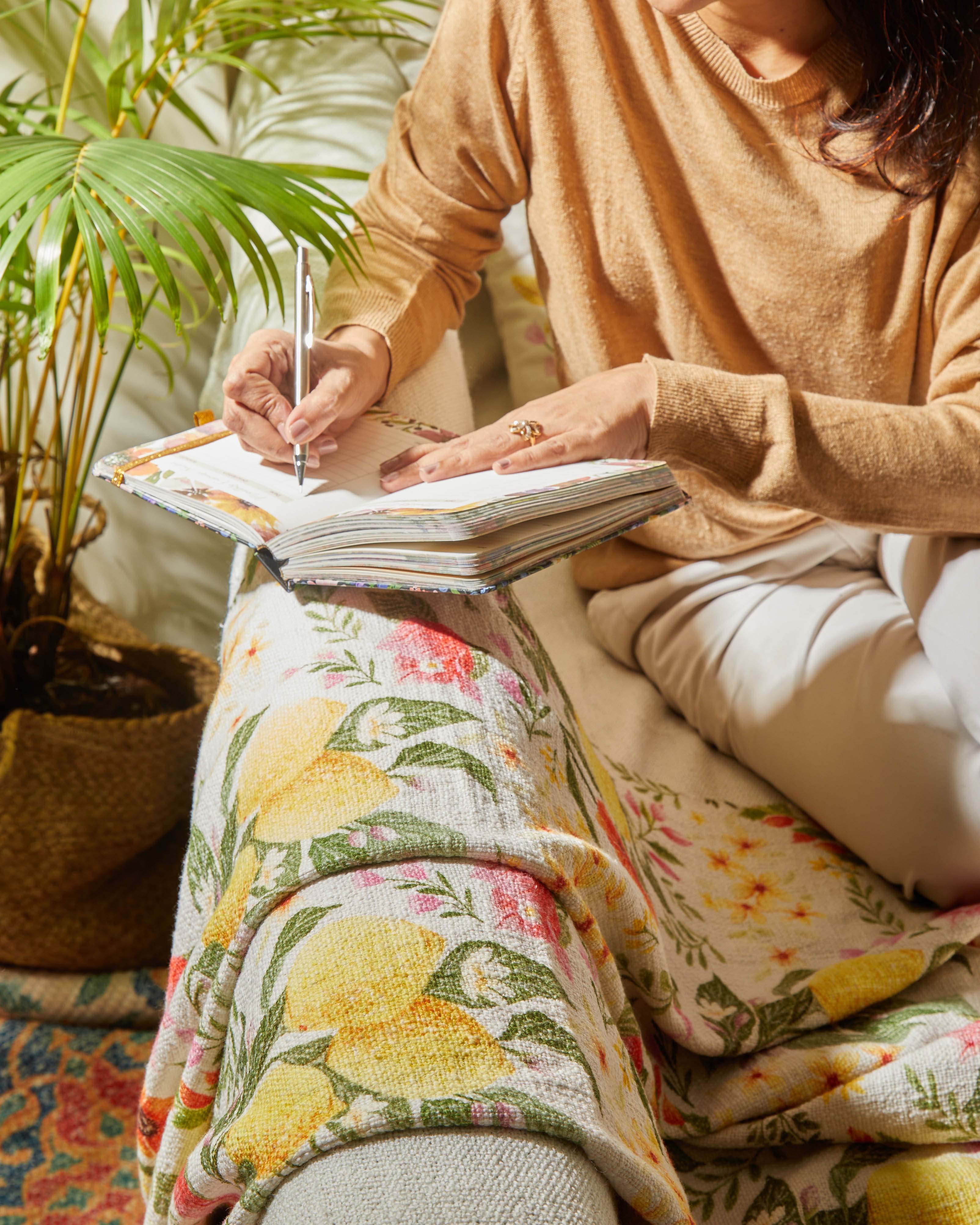 Lemon Bougainvilla Throw
