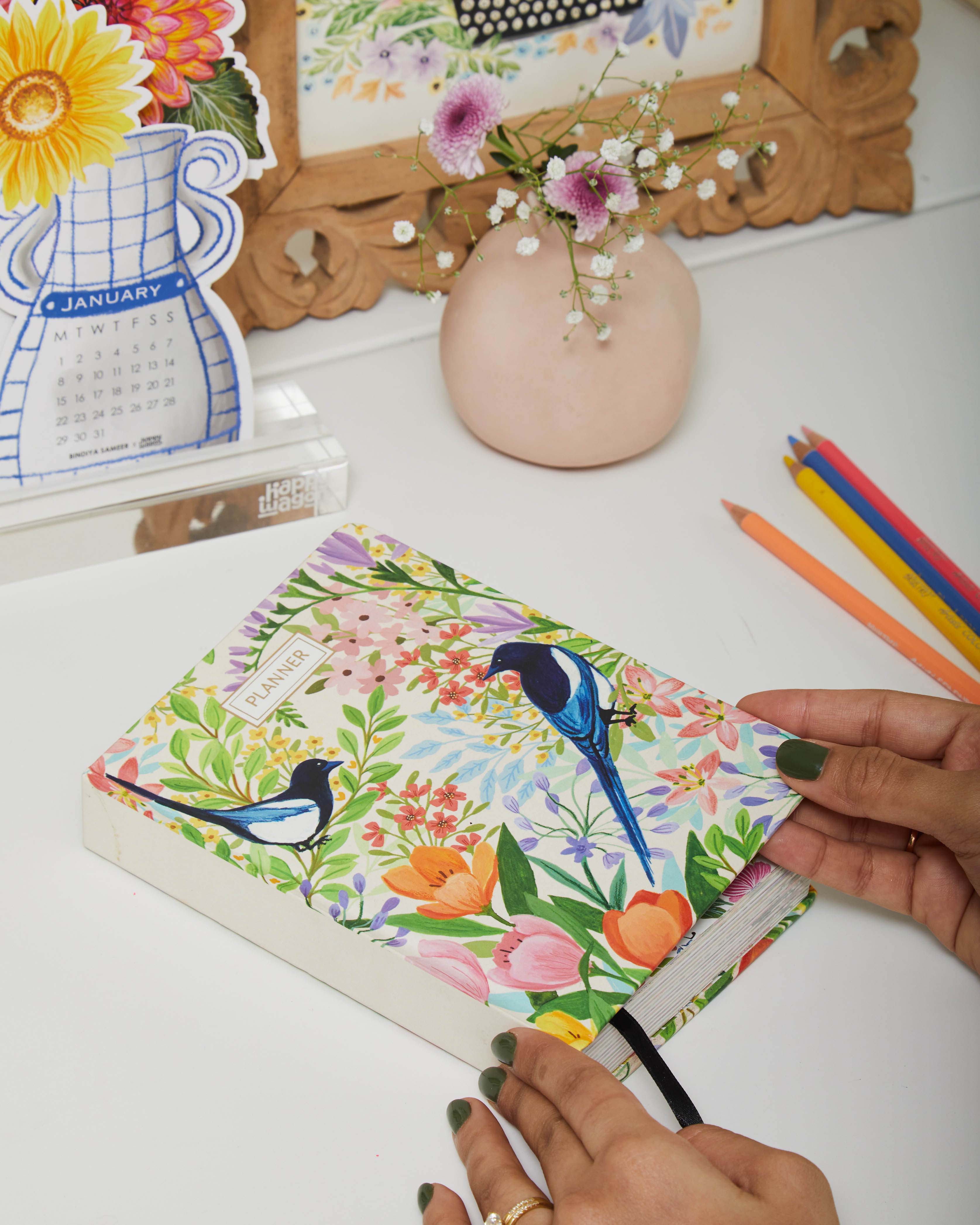 Summer Birds Hardbound Undated Planner
