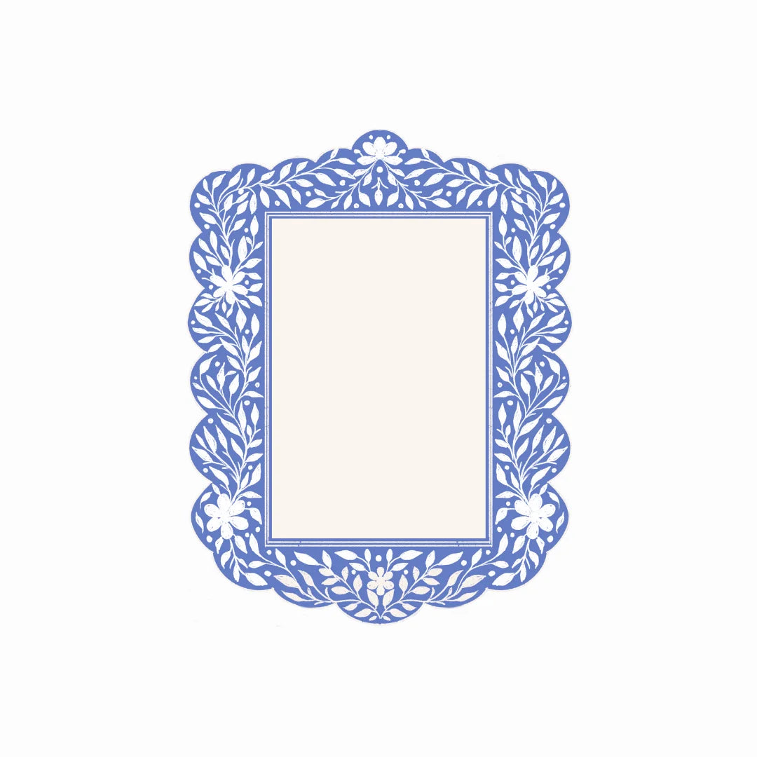 Blue Pottery Photo Frame