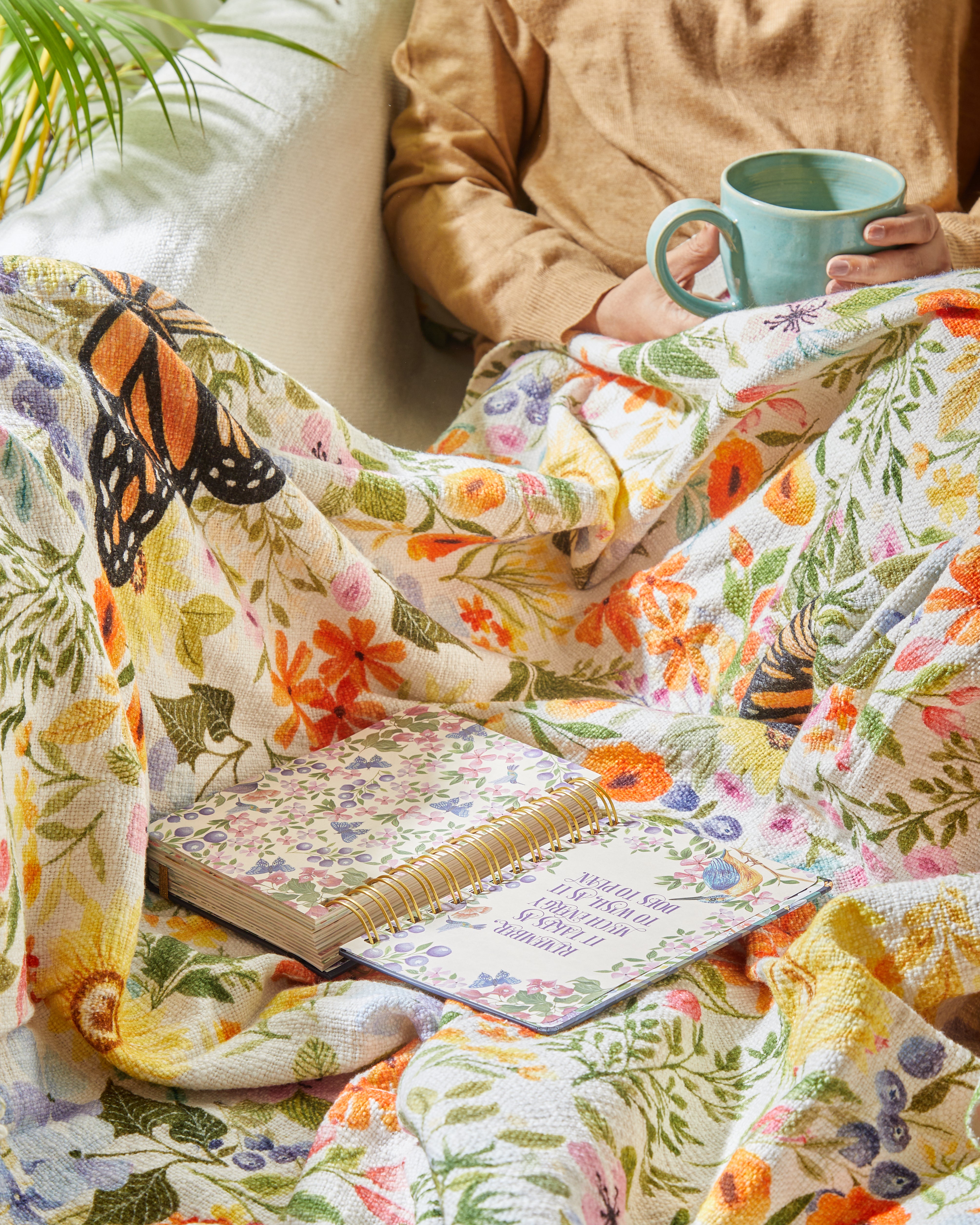 Butterfly Floral Throw