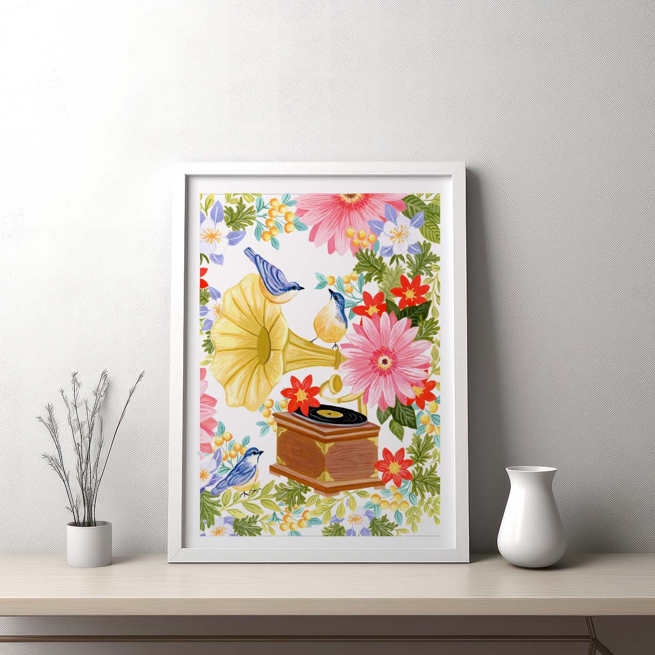 Vintage Gramophone Wall Art
